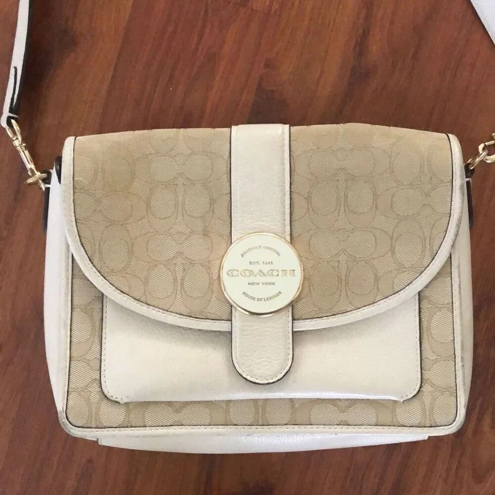 Coach Lonnie Cream Crossbody bag